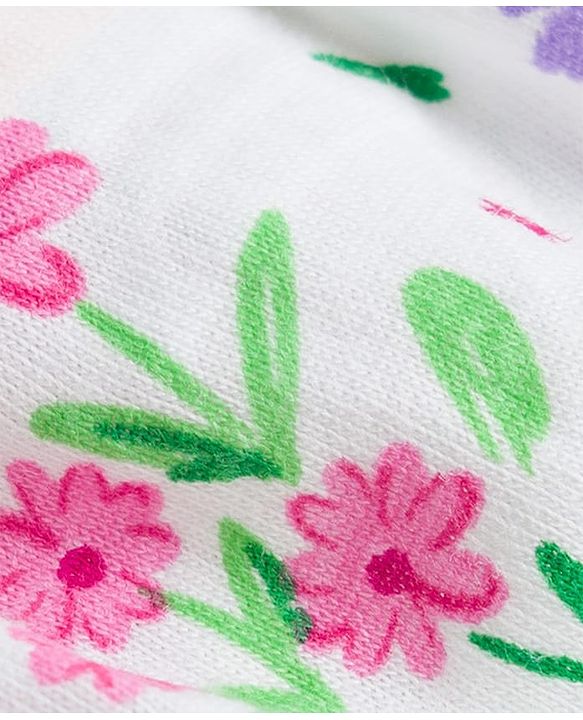 Babyhug 100% Cotton Knit Panties With Floral & Polka Dot Print Pack of 3 - Multicolor