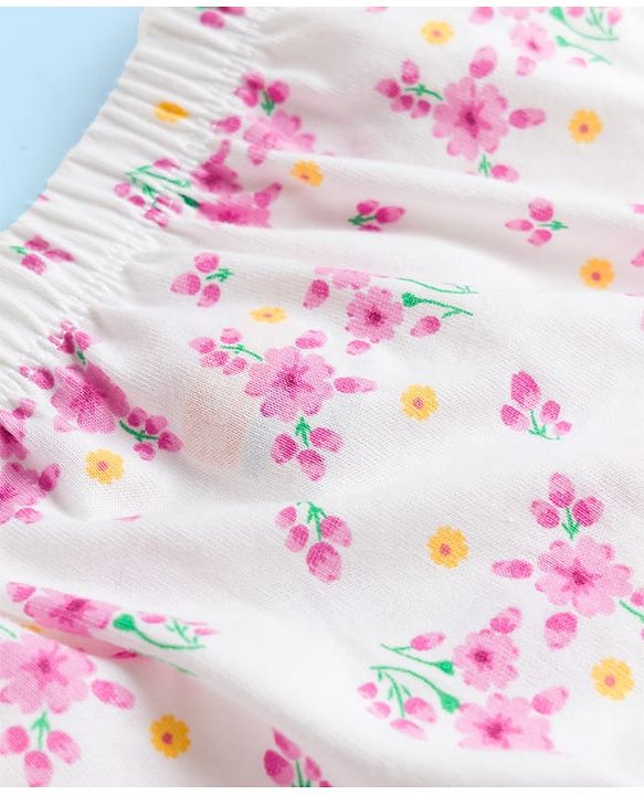 Babyhug 100% Cotton Knit Panties With Floral Polka Dot & Bunny Print Pack of 3 - Multicolor