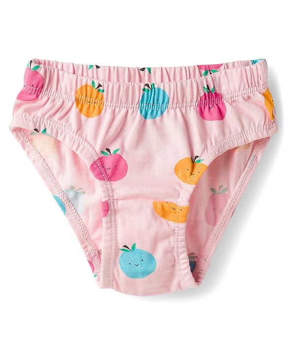Babyhug 100% Cotton Knit Panties With Fruit Print Pack of 3 - Multicolor