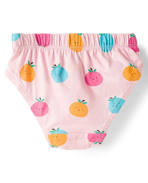 Babyhug 100% Cotton Knit Panties With Fruit Print Pack of 3 - Multicolor