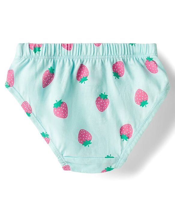 Babyhug 100% Cotton Knit Panties With Fruit Print Pack of 3 - Multicolor