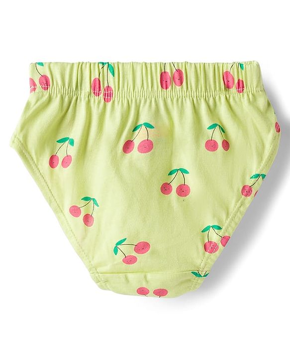 Babyhug 100% Cotton Knit Panties With Fruit Print Pack of 3 - Multicolor