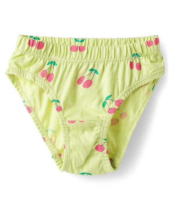 Babyhug 100% Cotton Knit Panties With Fruit Print Pack of 3 - Multicolor