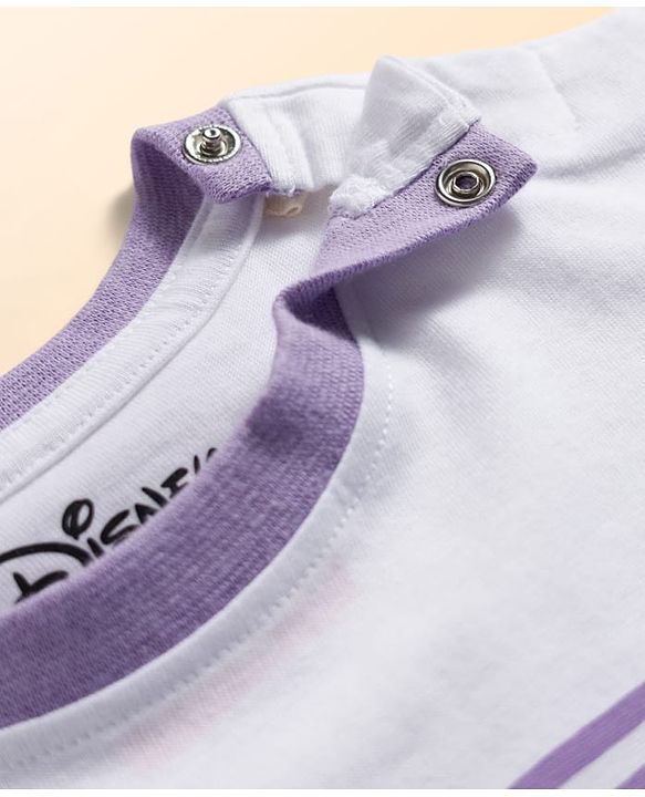 Babyhug Disney Single Jersey Knit Half Sleeves T-Shirt & Skirt Set with Marie Graphic - Multicolor