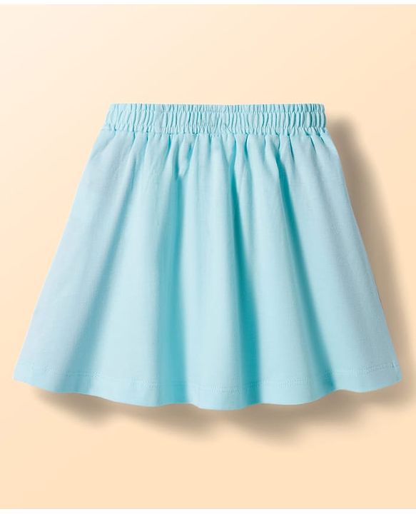 Babyhug Disney Single Jersey Knit Half Sleeves T-Shirt & Skirt Set with Marie Graphic - Multicolor