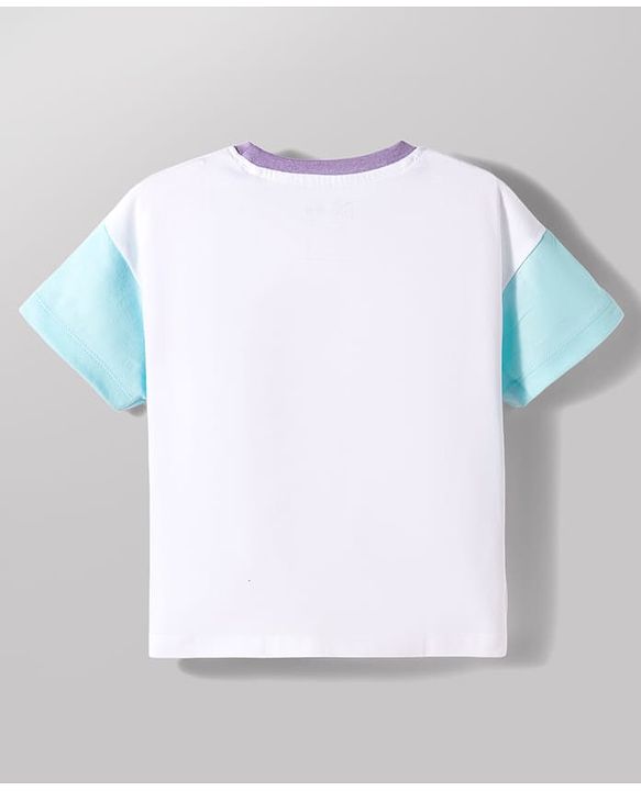 Babyhug Disney Single Jersey Knit Half Sleeves T-Shirt & Skirt Set with Marie Graphic - Multicolor