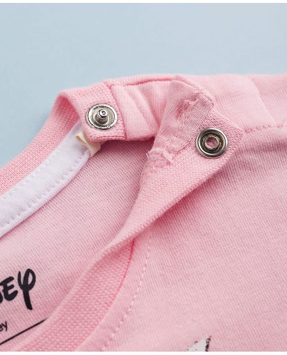 BABYHUG DISNEY Single Jersey Knit Half Sleeves Top & Skirt With Marie Graphic - Pink