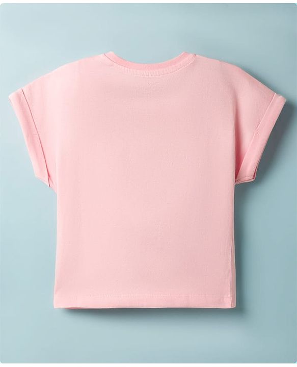 BABYHUG DISNEY Single Jersey Knit Half Sleeves Top & Skirt With Marie Graphic - Pink