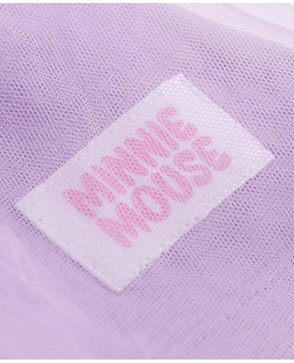 Babyhug Disney Single Jersey Knit Half Sleeve Top & Skirt With Minnie Mouse Graphics - Lavender