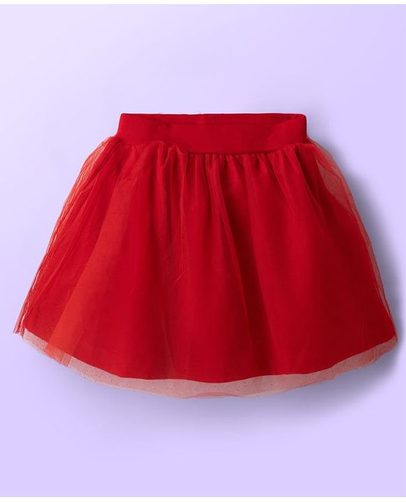 Babyhug Disney Single Jersey Knit Half Sleeves Minnie & Daisy Printed Top & Skirts Set - White & Red