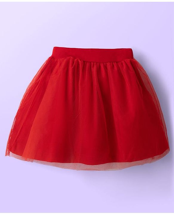 Babyhug Disney Single Jersey Knit Half Sleeves Minnie & Daisy Printed Top & Skirts Set - White & Red