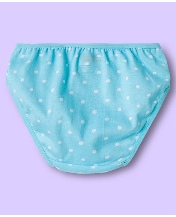 Babyhug 100% Cotton Knit Panties With Floral Polka Dots & Rainbow Print Pack Of 3 - Multicolour