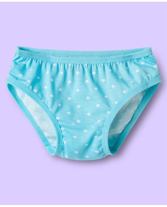 Babyhug 100% Cotton Knit Panties With Floral Polka Dots & Rainbow Print Pack Of 3 - Multicolour