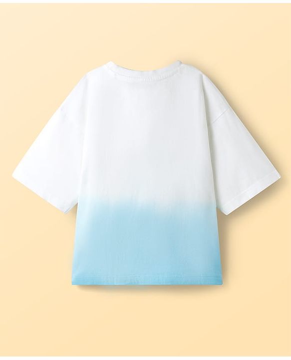 Pine Kids Disney Single Jersey Knit Half Sleeves T-Shirt & Shorts Set With Stitch Graphics - Multicolor