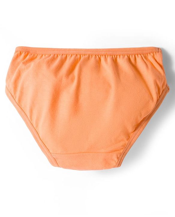 Babyhug 100% Cotton Knit Panties with Floral Print Pack of 3 - Green, Blue & Orange