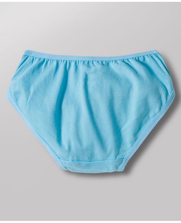 Babyhug 100% Cotton Knit Panties with Heart & Bear Print  Pack of 3 - Blue Pink & White