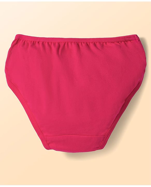 Babyhug 100% Cotton Knit Panties with Floral & Polka Dot Print Pack of 3 - Multicolor