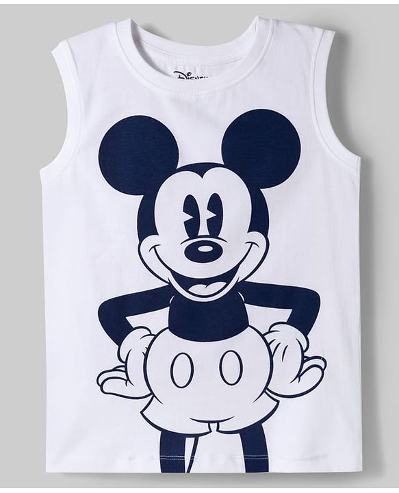 Pine Kids Disney Single Jersey Knit Half Sleeves Shirt T-Shirt & Shorts Set with Mickey Mouse Graphics - Multicolor
