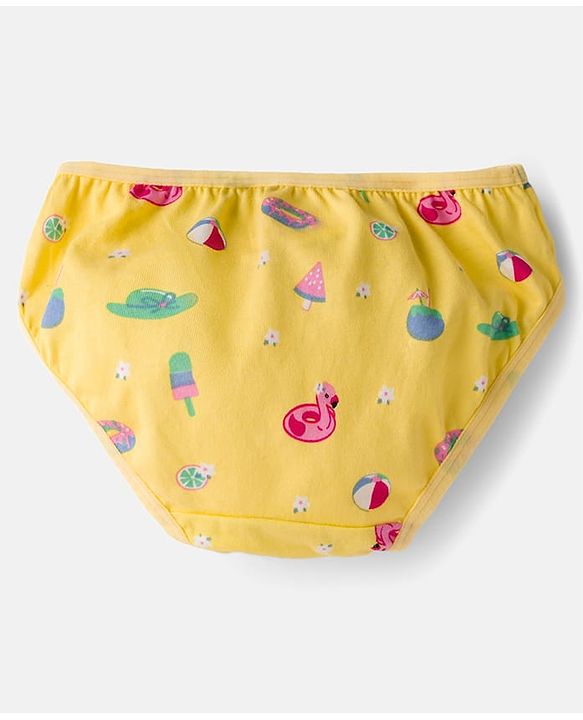 Babyhug 100% Cotton Knit Polka Dots & Floral Printed Panties Pack Of 3 - Multicolour