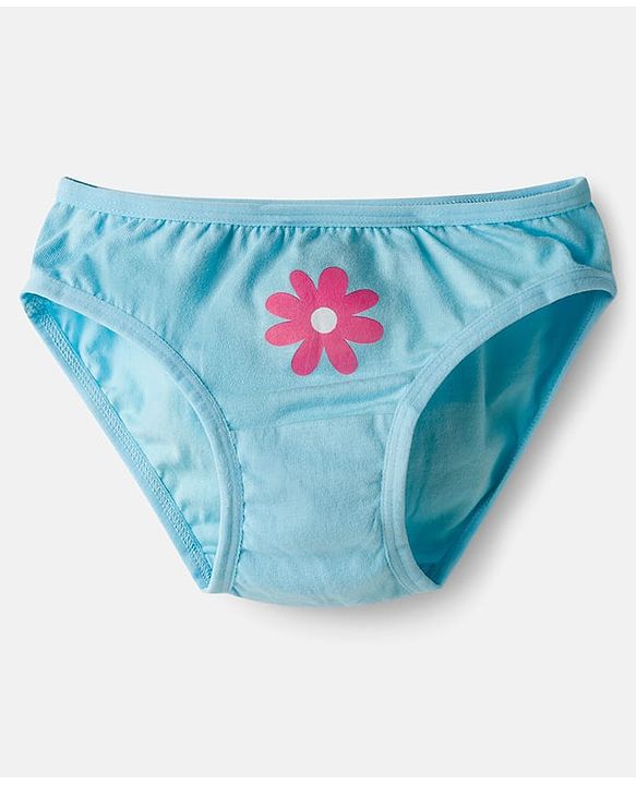 Babyhug 100% Cotton Knit Polka Dots & Floral Printed Panties Pack Of 3 - Multicolour