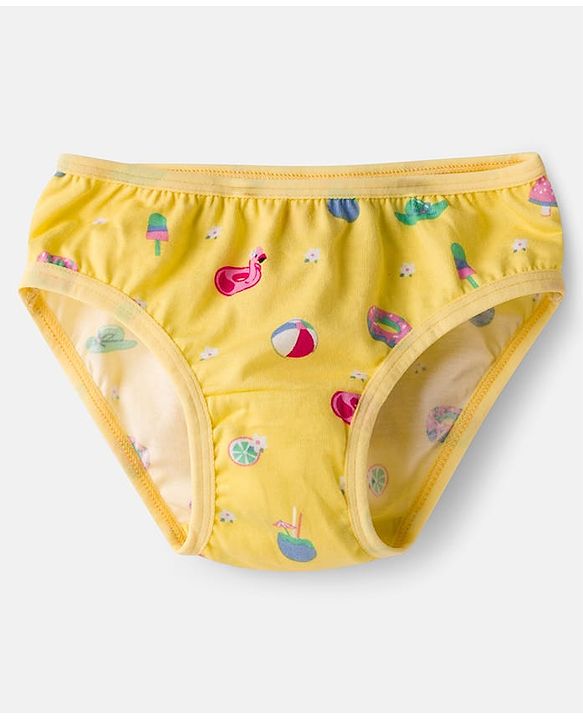 Babyhug 100% Cotton Knit Polka Dots & Floral Printed Panties Pack Of 3 - Multicolour