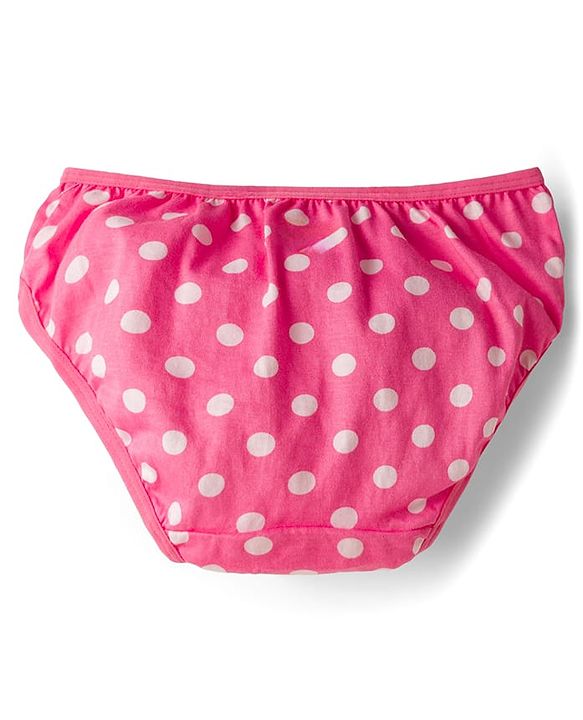 Babyhug 100% Cotton Knit Floral & Polka Dots Printed Panties Pack Of 3 - Multicolour