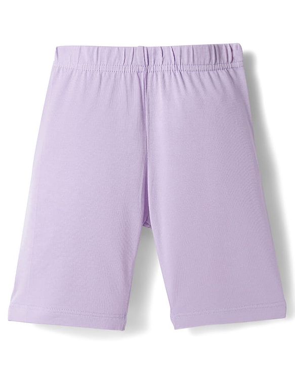 Babyhug Cotton Lycra Knit Solid Colour Cycling Shorts Pack Of 3 - Multicolour