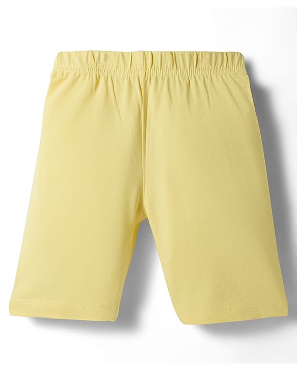 Babyhug Cotton Lycra Knit Solid Colour Cycling Shorts Pack Of 3 - Multicolour