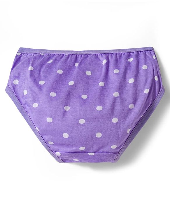 Babyhug 100% Cotton Knit Panties with Floral & Polka Dot Print Pack of 3 - Multicolor