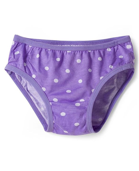 Babyhug 100% Cotton Knit Panties with Floral & Polka Dot Print Pack of 3 - Multicolor