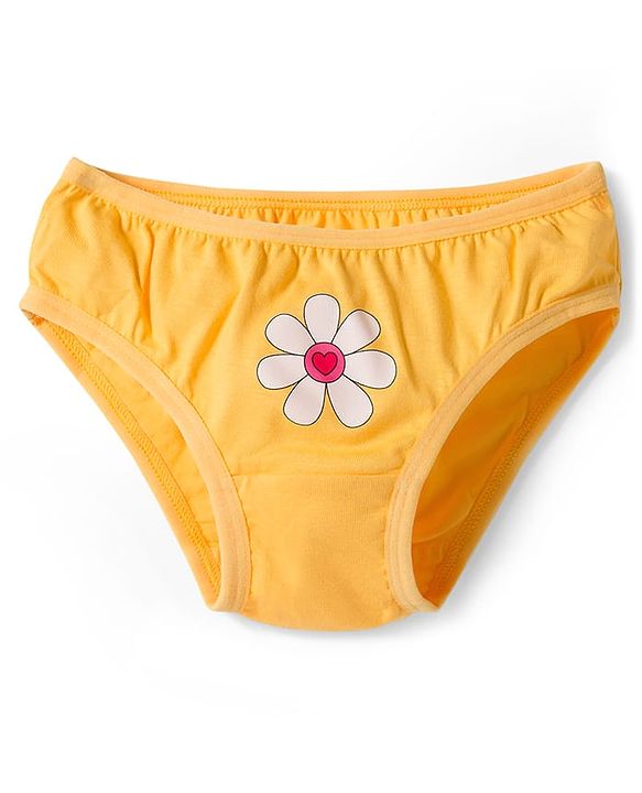 Babyhug 100% Cotton Knit Panties with Floral & Polka Dot Print Pack of 3 - Multicolor