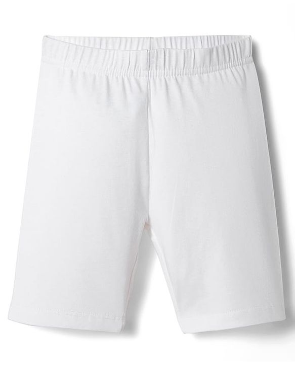 Babyhug Cotton Lycra Knit Solid Colour Cycling Shorts Pack Of 3 - Multicolour