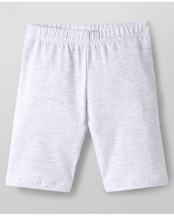 Babyhug Cotton Lycra Knit Solid Colour Cycling Shorts Pack of 3 - White Blue & Black