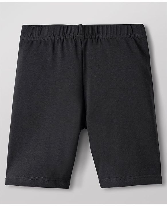 Babyhug Cotton Lycra Knit Solid Colour Cycling Shorts Pack of 3 - White Blue & Black