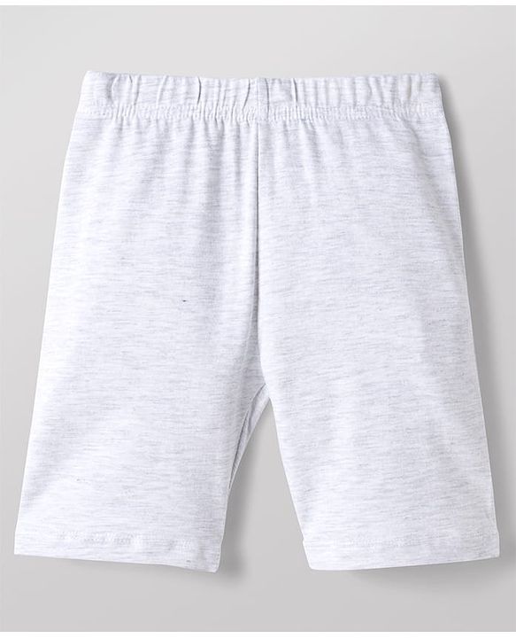 Babyhug Cotton Lycra Knit Solid Colour Cycling Shorts Pack of 3 - White Blue & Black