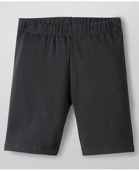 Babyhug Cotton Lycra Knit Solid Colour Cycling Shorts Pack of 3 - White Blue & Black