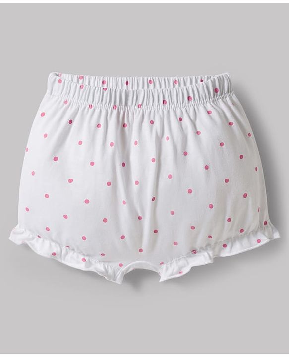 Babyhug 100% Cotton Single Jersey Knit Bloomers With Polka Dots Print Pack of 5 - Multicolor