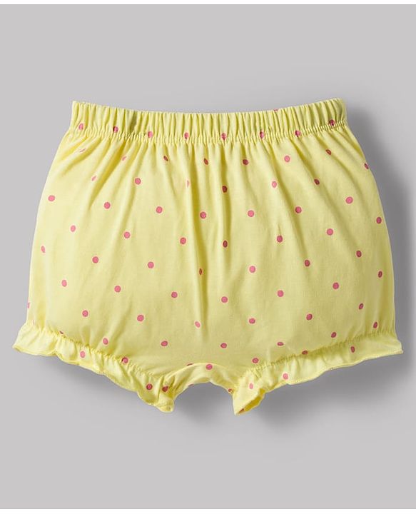 Babyhug 100% Cotton Single Jersey Knit Bloomers With Polka Dots Print Pack of 5 - Multicolor