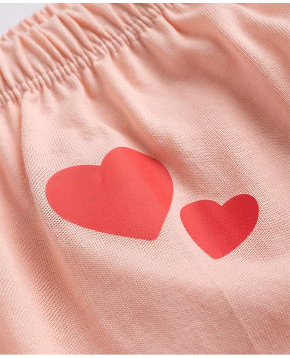 Babyhug 100% Cotton Knit Bloomers with Heart & Star Print Pack of 3 - Multicolor