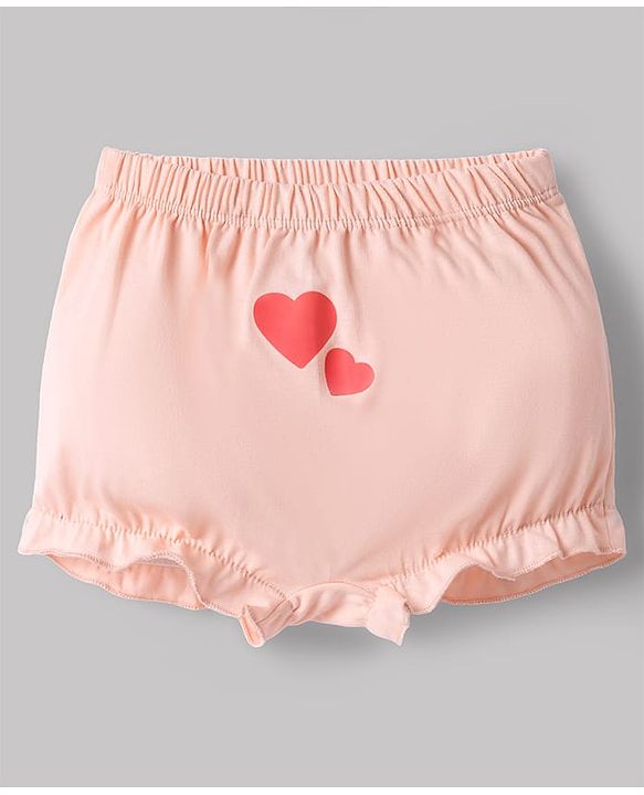 Babyhug 100% Cotton Knit Bloomers with Heart & Star Print Pack of 3 - Multicolor