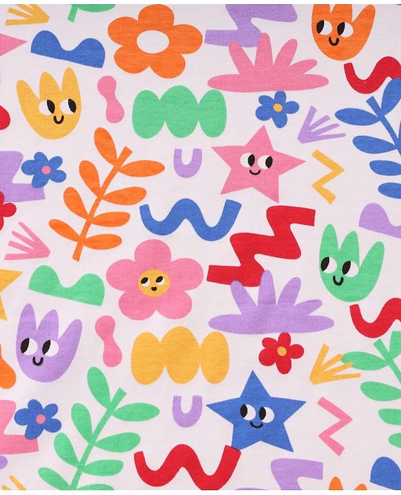 Babyhug Cotton Knit Hooded Wrapper With Polka Dot Print L 73 x B 72 cm - White