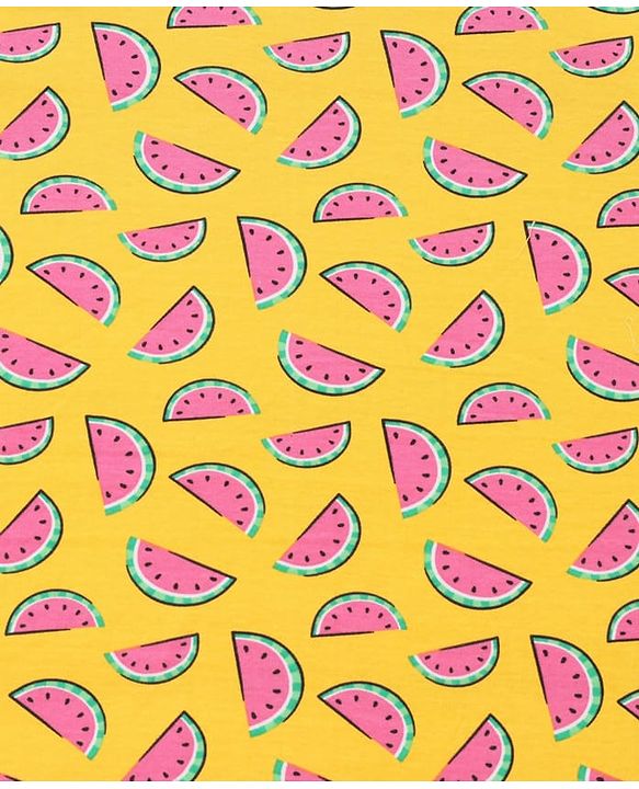 Babyhug Cotton Knit Hooded Wrapper With Watermelon Print L 73 x B 72 cm - Yellow