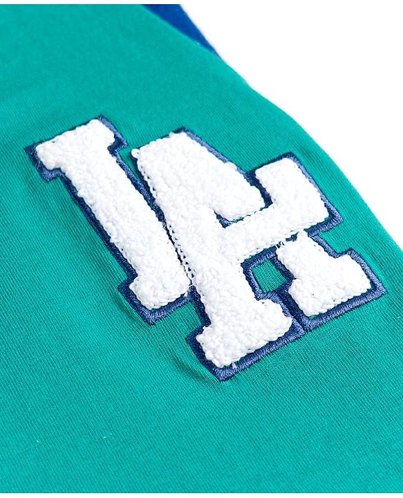 Babyhug Cotton Knit Half Sleeves T-Shirt with LA Embroidery - Multicolor