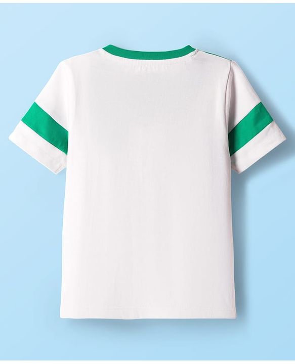 Babyhug 100% Cotton Knit Half Sleeves Sports Theme Printed T-Shirt - Multicolour