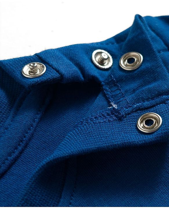 Babyhug Cotton Knit Half Sleeves T-Shirt With Animal Print - Navy Blue