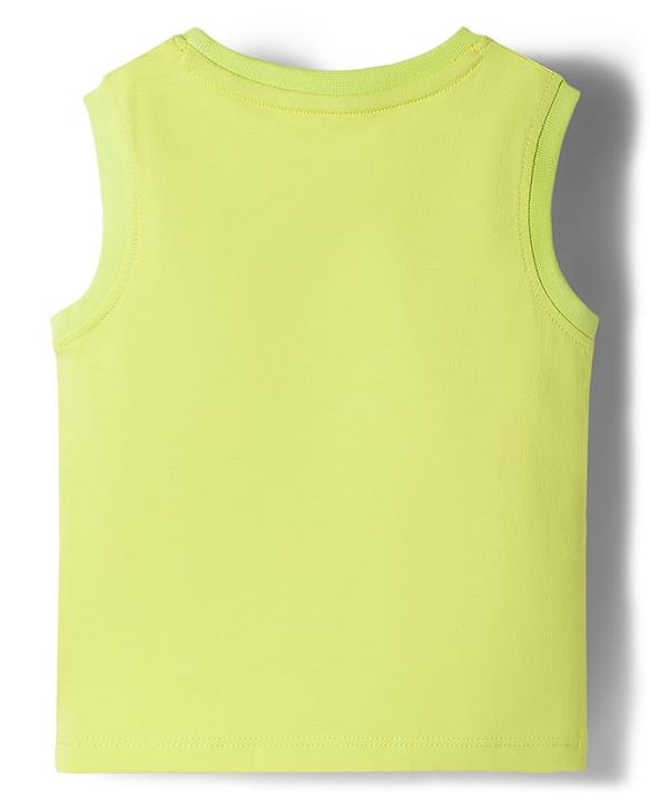 Babyhug Cotton Knit Sleeveless Tank T-Shirt With Text Print Pack of 3 - Multicolor