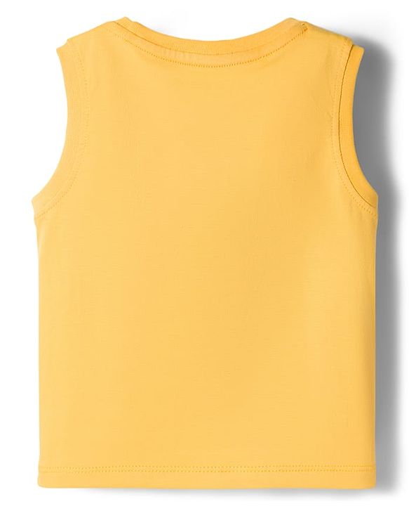 Babyhug Cotton Knit Sleeveless Tank T-Shirt With Text Print Pack of 3 - Multicolor