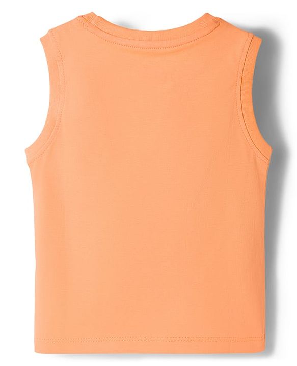 Babyhug Cotton Knit Sleeveless Tank T-Shirt With Text Print Pack of 3 - Multicolor