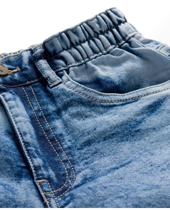 Pine Kids Marvel 100% Cotton Woven Denim Short With Avengers Graphics - Blue