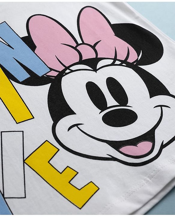 Pine Kids Disney Cotton Woven Full Sleeves Shirt & T-Shirt With Minnie Mouse Graphics - Multi Colour